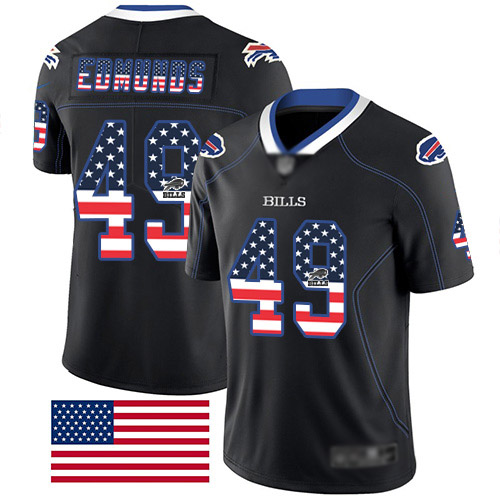 Men Buffalo Bills #49 Tremaine Edmunds Limited Black Rush USA Flag NFL Jersey->buffalo bills->NFL Jersey